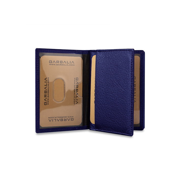 Zoozie Bags Cartera para Hombre Vera Azul Oscuro Piel Auténtica Lujo Elegancia Funcionalidad 9.8x6.8x2cm